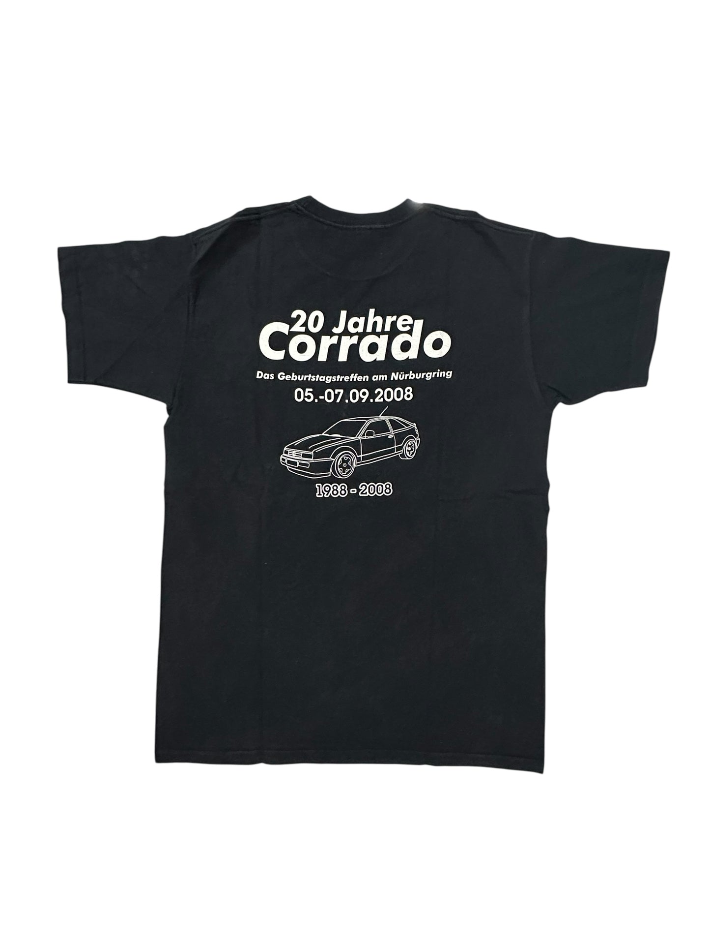 Fruit of the Loom T-Shirt – Small/Medium – Black – “20 Jahre Corrado Nürburgring 2008” Graphic – Premium++ Condition