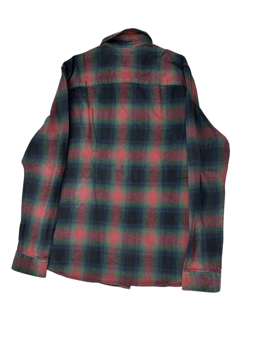 TopMan Long-Sleeve Plaid Shirt – Large/XL – Red, Green & Black – Premium++ Condition