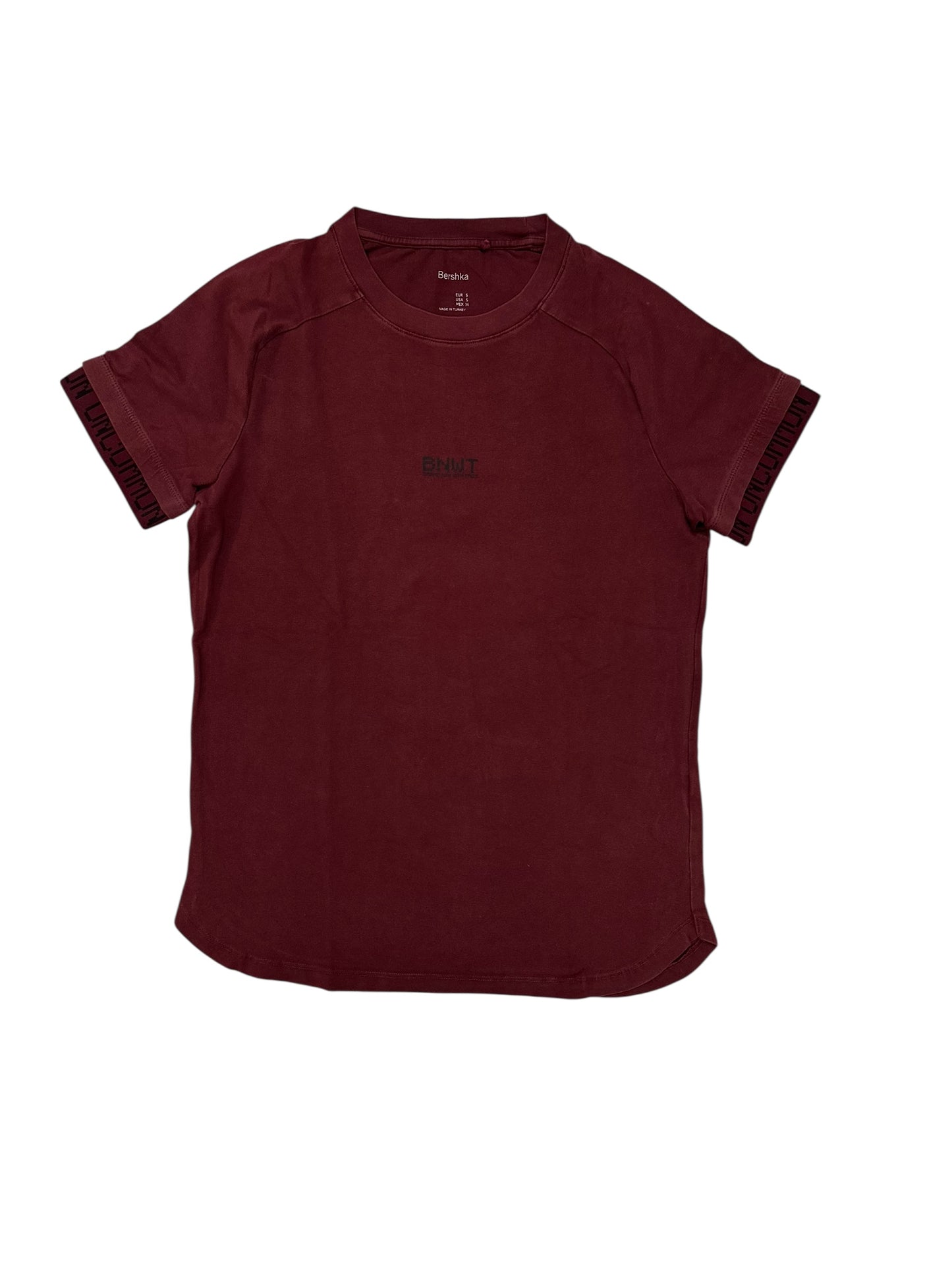 Bershka Maroon T-Shirt – Small/Medium – Premium++ Condition