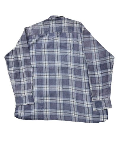 Hazard Plaid Shirt – Large/XL – Blue, White & Gray – Premium++ Condition