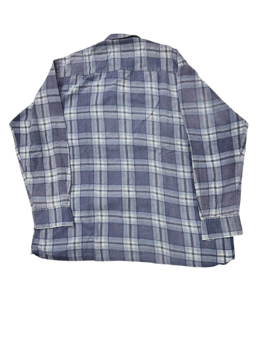 Hazard Plaid Shirt – Large/XL – Blue, White & Gray – Premium++ Condition