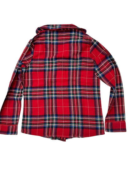Primark Plaid Button-Up Shirt – Medium/Large – Red Base with Blue, Green & White Plaid – Premium++ Condition